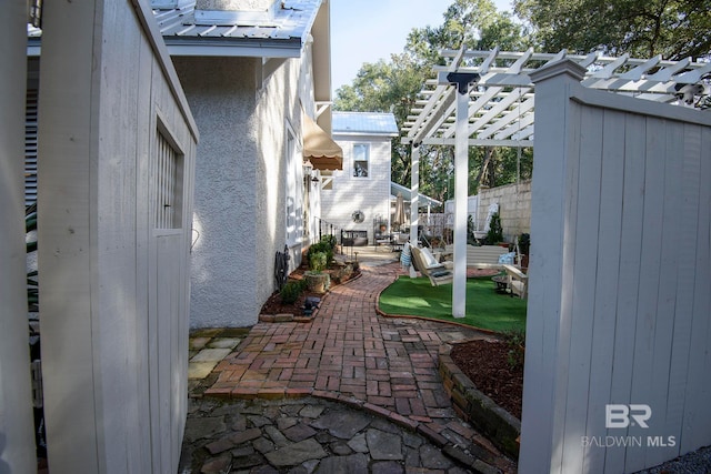 view of patio with a pergola