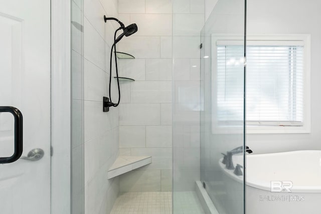 bathroom with walk in shower