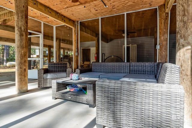 view of patio / terrace featuring an outdoor living space