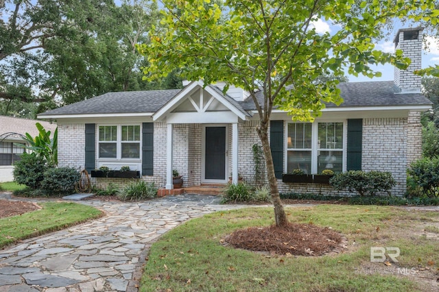 ranch-style house with a front yard