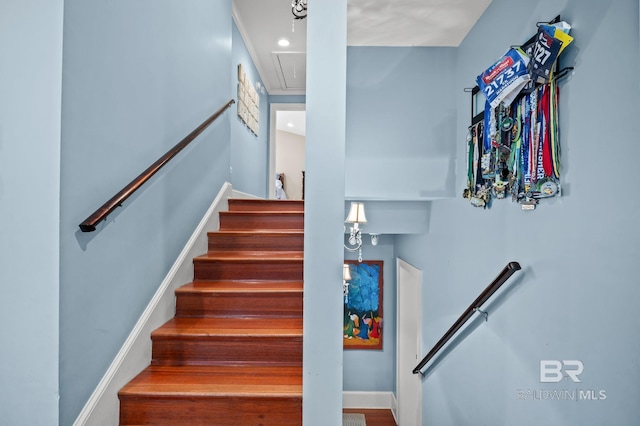 stairway with attic access