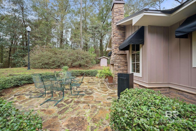 view of patio with outdoor dining space