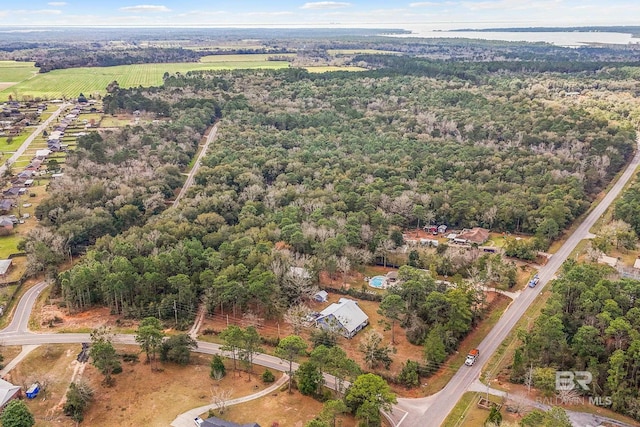 aerial view featuring a rural view