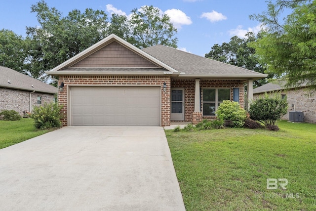 1464 Surrey Loop, Foley, AL 36535 - view of front of property with an attached garage, a front yard, and brick siding
