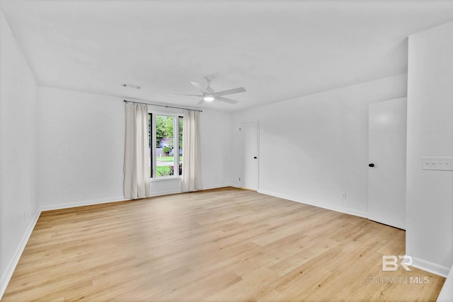 18 Rollins Pl, Atmore, AL 36502 - spare room with a ceiling fan and light wood-style flooring