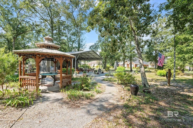 surrounding community with a gazebo