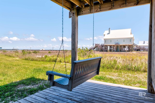 2802 Bienville Blvd, Dauphin Island, AL 36528 - view of wooden deck