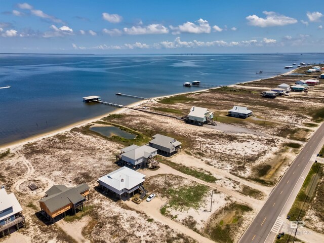 2802 Bienville Blvd, Dauphin Island, AL 36528 - birds eye view of property featuring a water view