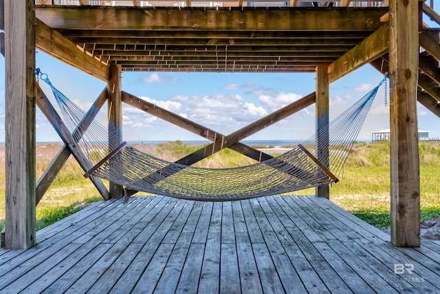2802 Bienville Blvd, Dauphin Island, AL 36528 - view of wooden terrace