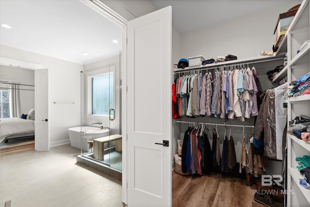 view of walk in closet