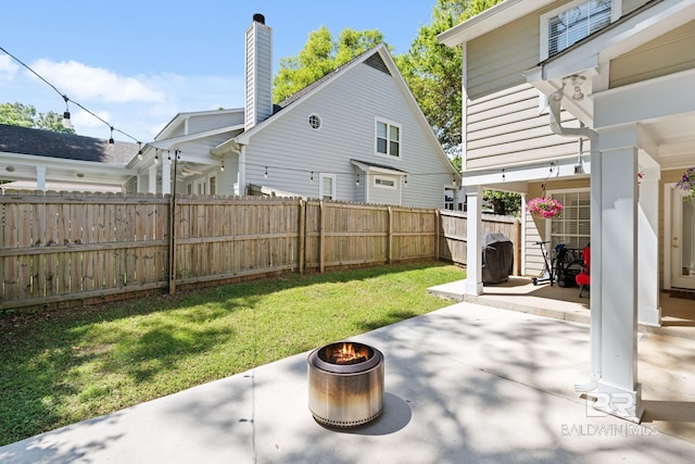 6417 Magnolia Place Ct, Mobile, AL 36695 - view of patio featuring a fire pit