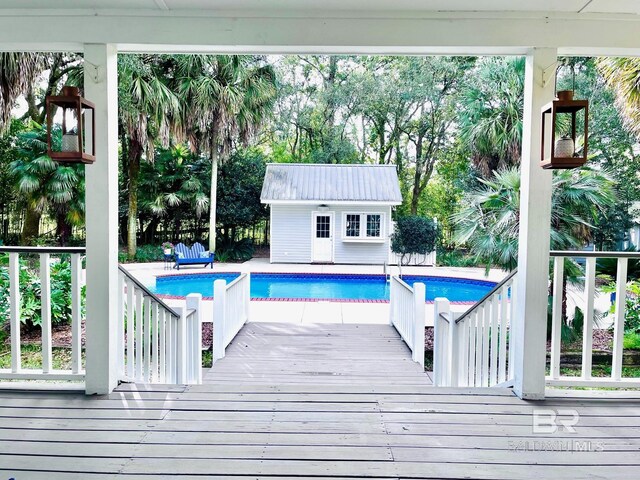 19744 County Road 9, Silverhill, AL 36576 - view of pool featuring an outbuilding
