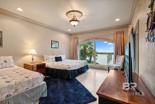 28452 Ono Blvd, Orange Beach, AL 36561 - bedroom with ornamental molding and recessed lighting