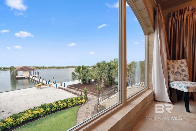 28452 Ono Blvd, Orange Beach, AL 36561 - sunroom / solarium featuring a water view