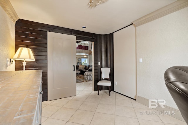 28452 Ono Blvd, Orange Beach, AL 36561 - living area with light tile patterned flooring and a textured wall