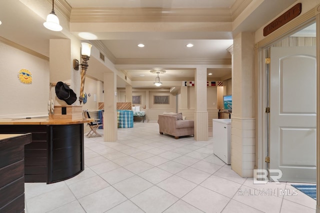 28452 Ono Blvd, Orange Beach, AL 36561 - welcome area with crown molding and wainscoting