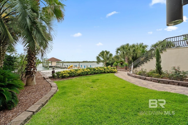28452 Ono Blvd, Orange Beach, AL 36561 - view of green lawn featuring a gazebo and stairway