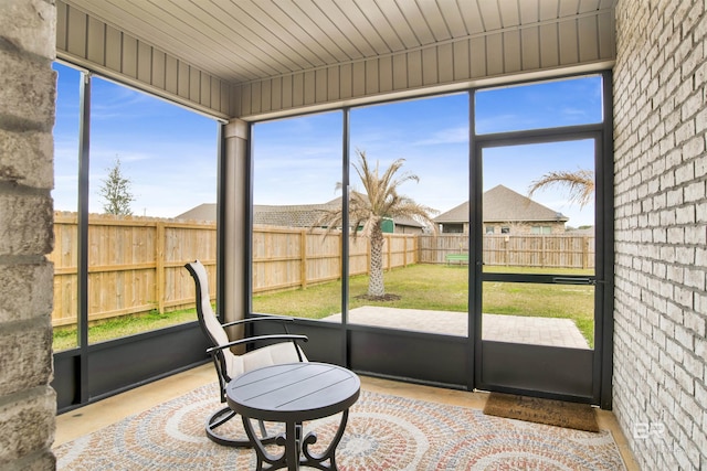 view of sunroom / solarium