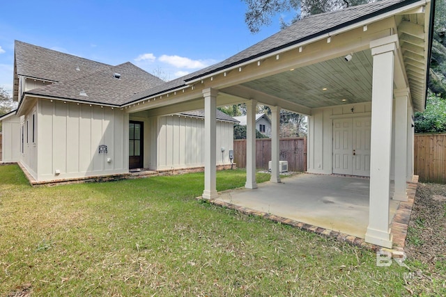 exterior space featuring a patio and fence