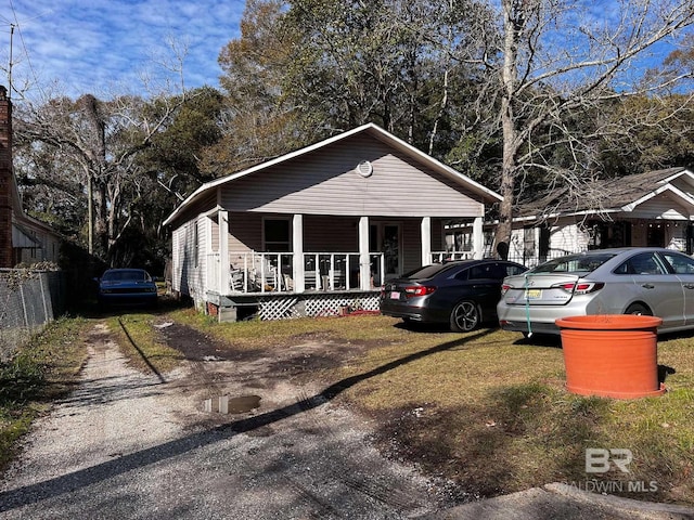 view of front of house with a porch