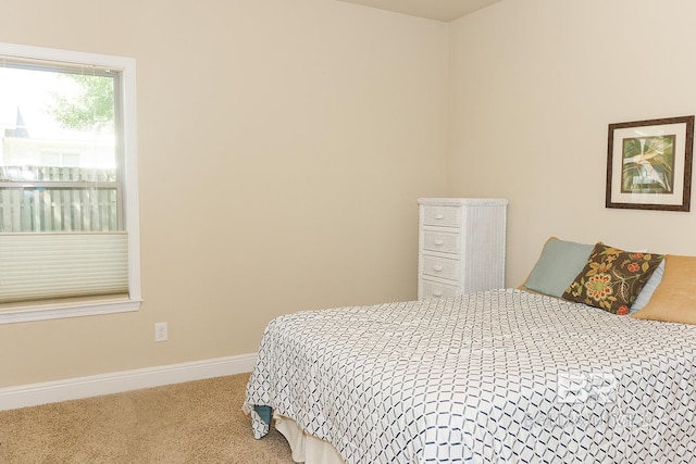 bedroom with carpet floors