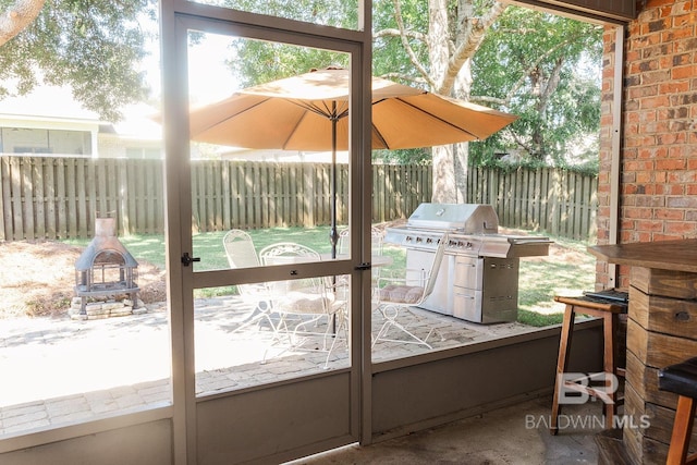 view of sunroom / solarium