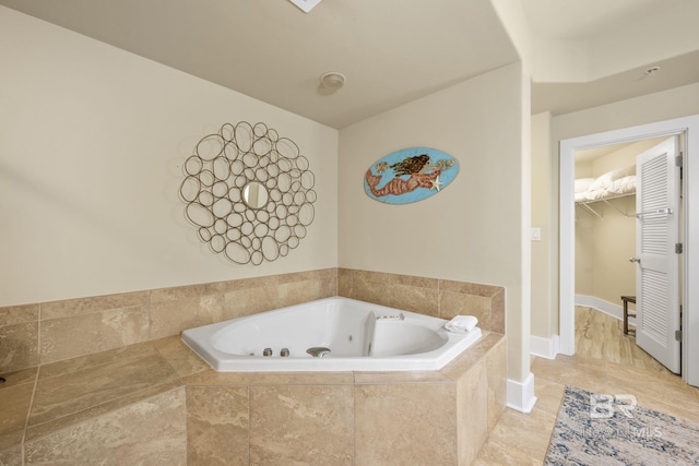 bathroom with tile flooring