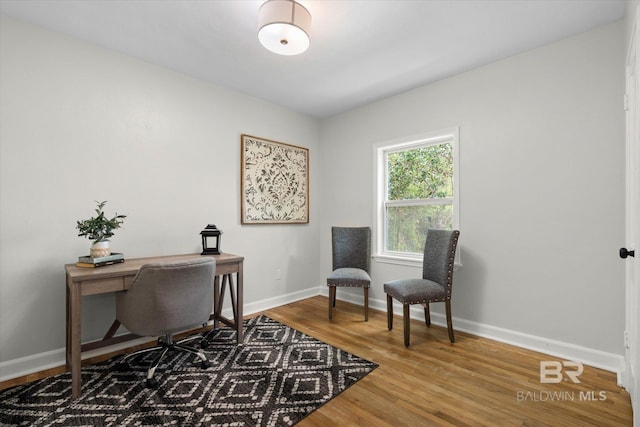 3512 Spring Hill Ave, Mobile, AL 36608 - home office with wood finished floors and baseboards