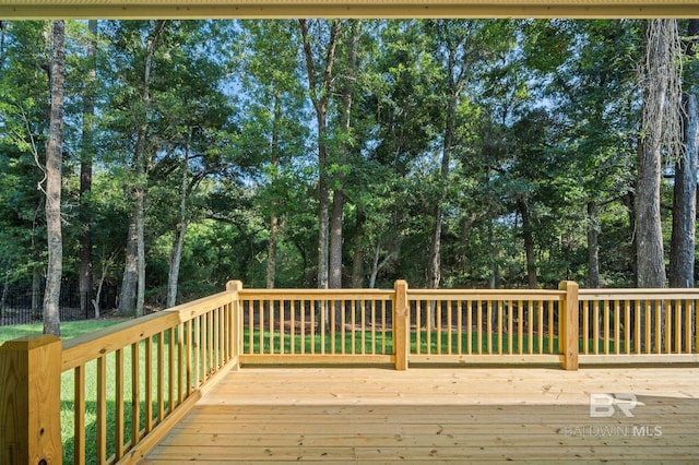 12380 Mannich Ln, Foley, AL 36580 - deck featuring view of wooded area