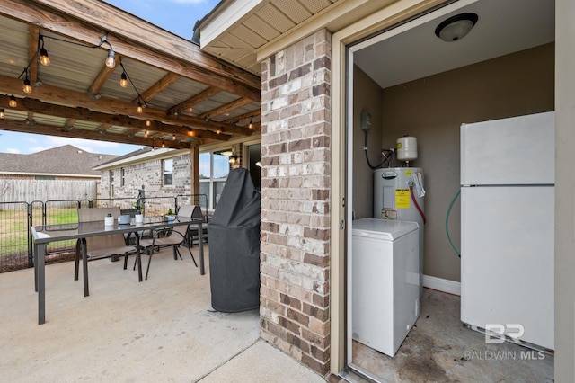 exterior space featuring washer / clothes dryer