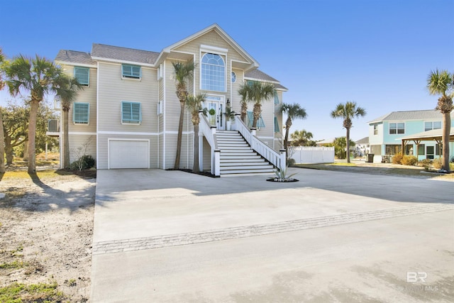 view of front facade featuring a garage