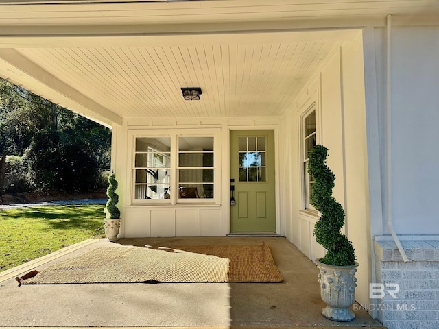 view of doorway to property