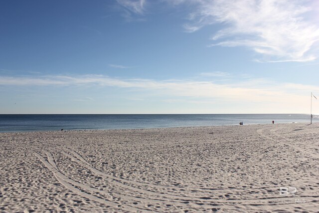 property view of water featuring a view of the beach