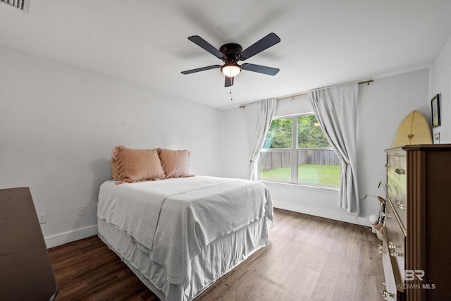3931 Langley Ave, Foley, AL 36535 - bedroom with wood finished floors and ceiling fan