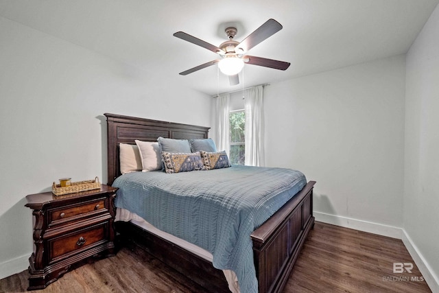 3931 Langley Ave, Foley, AL 36535 - bedroom with wood finished floors and ceiling fan
