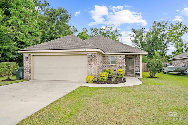 3931 Langley Ave, Foley, AL 36535 - view of front of property featuring brick siding, a garage, roof with shingles, and concrete driveway