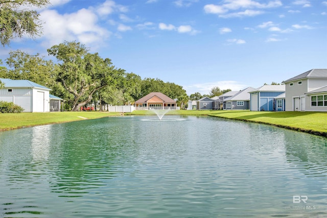 property view of water featuring a residential view