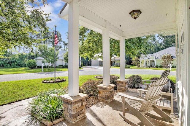 view of patio / terrace featuring a porch