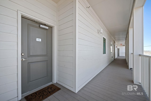 view of doorway to property