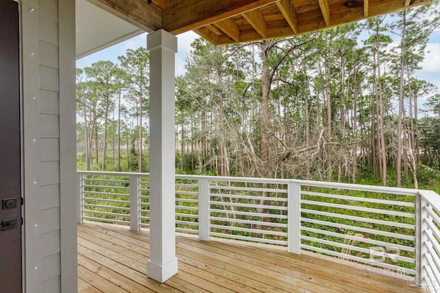 view of wooden terrace