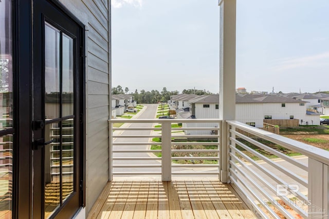 balcony with a residential view