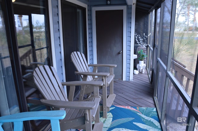 view of sunroom