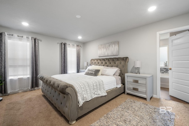 bedroom featuring carpet