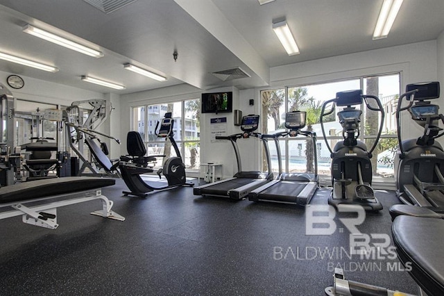 view of workout area