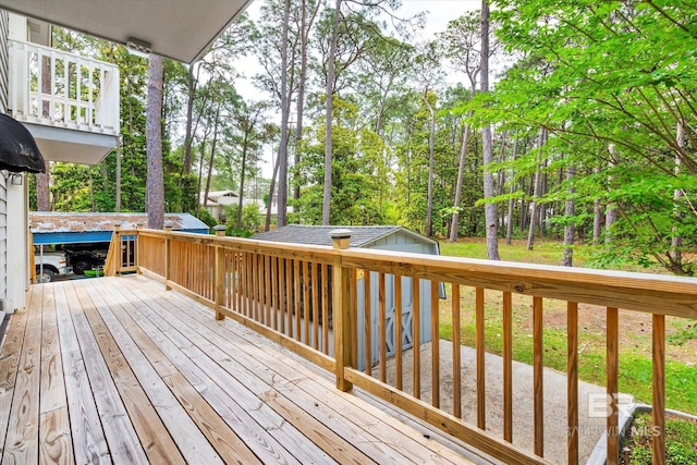 view of wooden deck