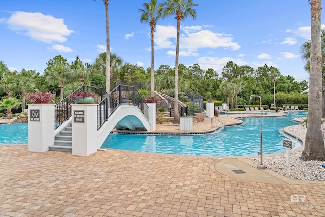 view of pool with a patio