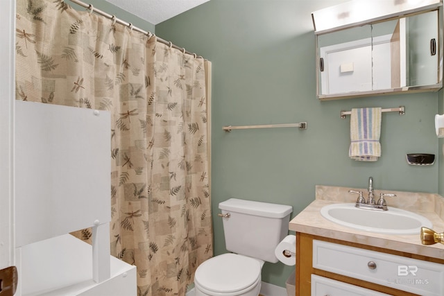 full bath with vanity and toilet