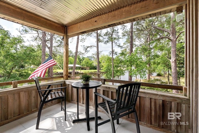 view of sunroom