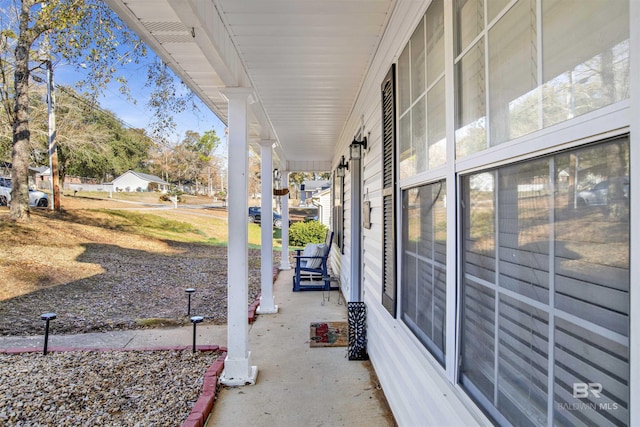 view of patio / terrace with a porch