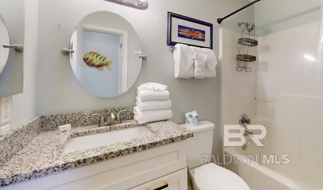 572 E Beach Blvd Unit 318, Gulf Shores, AL 36542 - full bathroom featuring vanity, toilet, and bathtub / shower combination